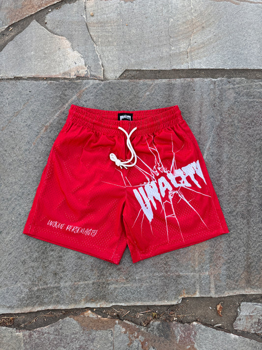 Red mesh Unality shorts